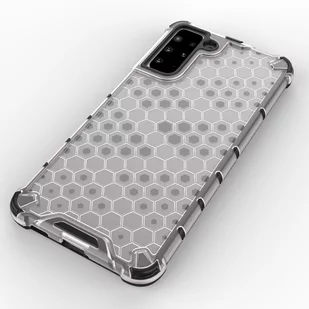 Honeycomb etui pancerny pokrowiec z żelową ramką Samsung Galaxy S21+ 5G (S21 Plus 5G) niebieski - Etui i futerały do telefonów - miniaturka - grafika 4