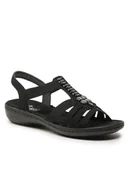 Sandały damskie - Rieker Sandały 60806-00 Czarny - miniaturka - grafika 1