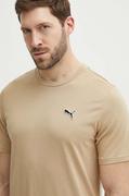 Koszulki męskie - Puma t-shirt bawełniany BETTER ESSENTIALS męski kolor brązowy gładki 675977 - miniaturka - grafika 1