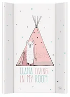 Przewijaki - Ceba Baby mata do przewijania podwójna z usztywnieniem 50x70) Comfort Lolly Polly Lama - miniaturka - grafika 1