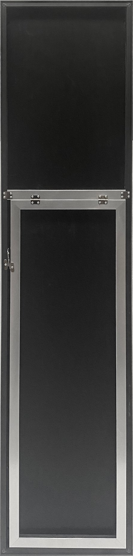 [en.casa] Lustro stojące Barletta 150x35 cm lustro na całej długości prostokątne lustro toaletowe uchylne pochylane srebrne