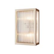 Lampy ścienne - Maxlight Prostokątna LAMPA ścienna CITATEL W0294 szklany kinkiet glamour do sypialni złoty W0294 - miniaturka - grafika 1