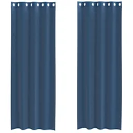 Zasłony - vidaXL Zasłony woalowe z przelotkami 2 szt. Royal Blue - miniaturka - grafika 1