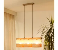 Lampy sufitowe - Brilagi - Żyrandol na lince FOREST 3xE27/15W/230V sosna/beżowy/kremowy - miniaturka - grafika 1