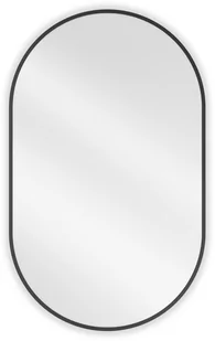 Mexen Loft lustro łazienkowe owalne 90 x 55 cm, rama czarna - 9851-090-055-000-70 - Lustra - miniaturka - grafika 1