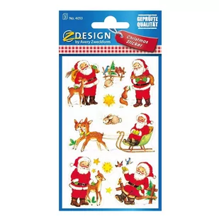 Avery Dennison Naklejki bożonarodzeniowe Z Design Christmas Mikołaje - Przybory szkolne - miniaturka - grafika 1