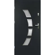 Drzwi zewnętrzne - Drzwi zewnętrzne stalowe wejściowe Arco antracytowe 80 lewe OK Doors Trendline - miniaturka - grafika 1