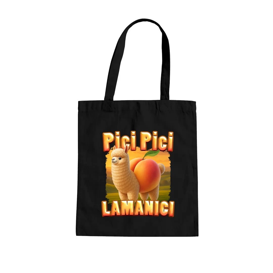 Pici pici lamanici - lama brzoskwinia - Italian Brainrot - torba na prezent