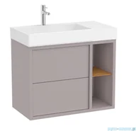 Szafki łazienkowe - Roca Tura Unik zestaw szafka z umywalką lewa 80x43x60 SZLACHETNY SZARY A852028559 - miniaturka - grafika 1