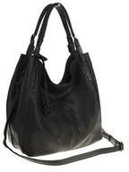 Torebki damskie - Tommasini Torebka Damska Listonoszka Duża Torba Shopper Worek 2692 Czarna - miniaturka - grafika 1