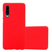 Etui i futerały do telefonów - Etui Pokrowiec Do Huawei P30 Obudowa w FROST CZERWONY TPU Silikon Case Cover Ochronny Plecki Cadorabo - miniaturka - grafika 1