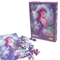 Puzzle - ASKATO, puzzle 100 księżniczka z motylkiem brokatowe - miniaturka - grafika 1