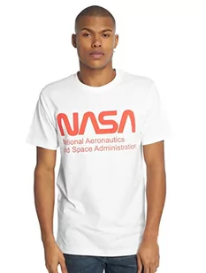 Mister Tee Męski T-shirt Nasa Wormlogo biały M MT905 - Koszulki męskie - miniaturka - grafika 1