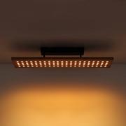 Lampy sufitowe - Lampa sufitowa LED Dolores, czarna/jasnobrązowa - miniaturka - grafika 1