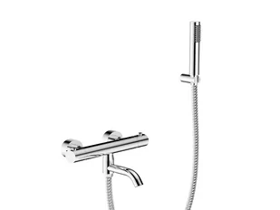 PMD Piramida BW-VST-CH VEO bateria wannowa ścienna termostatyczna chrom - Baterie wannowe i prysznicowe - miniaturka - grafika 1