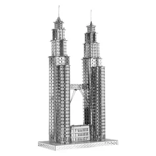 Piececool Puzzle Metalowe Model 3D - Wieĺľe Petronas - Puzzle - miniaturka - grafika 1
