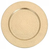 Ozdoby bożonarodzeniowe - Podtalerz złoty ozdobny dekoracyjny podkładka podstawka pod talerz 33 cm kod: O-139088 - miniaturka - grafika 1