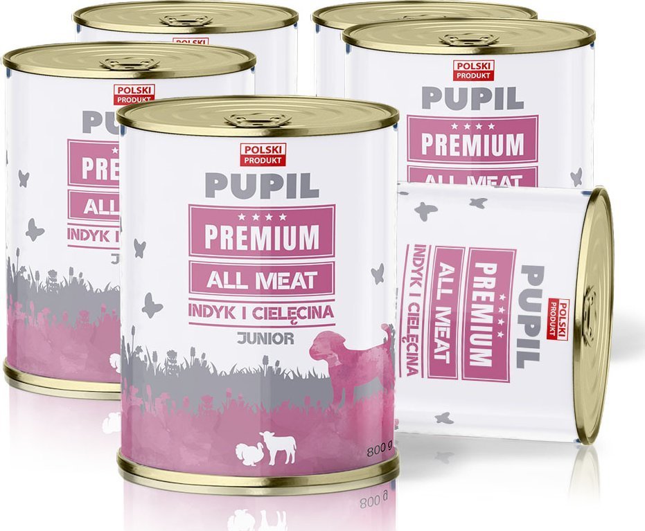 Pupil Premium Karma mokra dla psa PUPIL Premium All Meat JUNIOR indyk i cielęciną 6 x 800 g