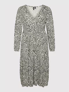 Sukienki - Vero Moda Curve Sukienka codzienna Emilie 10263908 Biały Regular Fit - grafika 1