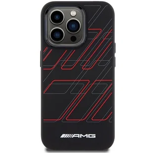 Etui AMG AMHMP15L23SSPK Apple iPhone 15 Pro hardcase Silicone Large Rhombuses Pattern MagSafe czarny/black - Etui i futerały do telefonów - miniaturka - grafika 4