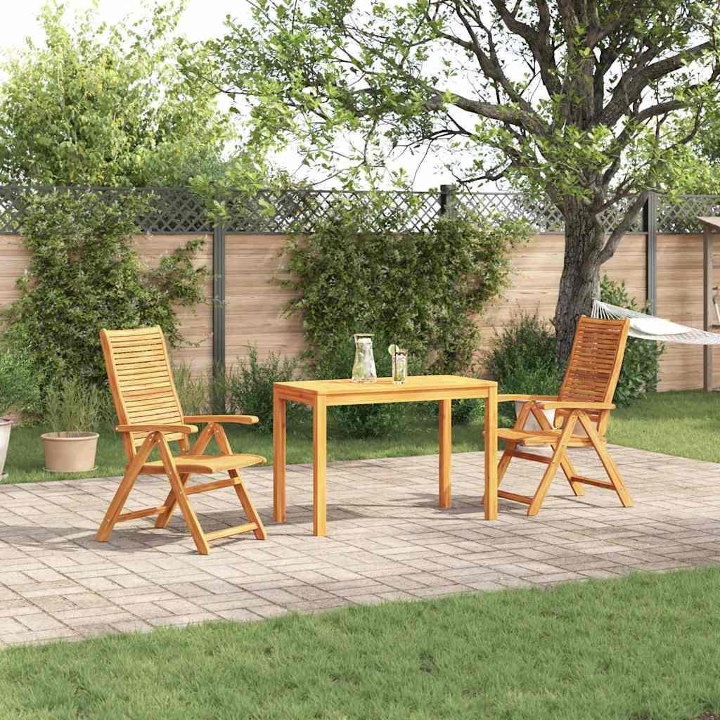 vidaXL Zestaw do jadalni w ogrodzie 3 pcs Brązowy Lite Drewno Akacji
