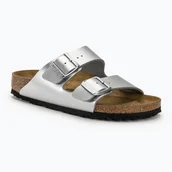 Sport OUTLET - Klapki damskie BIRKENSTOCK Arizona BF Narrow silver - miniaturka - grafika 1