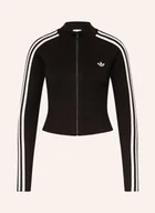 Swetry damskie - Adidas Originals Kardigan Adicolor 3 Stripes Slim Knit schwarz - miniaturka - grafika 1