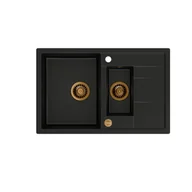 Zlewozmywaki - QUADRON Zlewozmywak MORGAN 156 czarny mat/miedziany HB8224U7-C1 HB8224U7-C1 - miniaturka - grafika 1