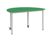 Meble do szkół i przedszkoli - Stolik mobilny szkolno-przedszkolny, blat półokrągły 1200x600 (Nr 4, 5, 6) - miniaturka - grafika 1