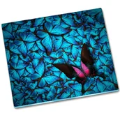 Deski do krojenia - Osłona kuchenna szklana Czarny motyl - 60x52 cm - miniaturka - grafika 1