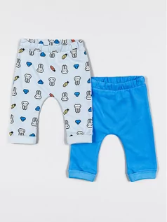 Spodnie i spodenki dla dziewczynek - Zippy Komplet 2 par spodni 22V-6904ZT Niebieski Regular Fit - grafika 1