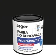Farby do metalu - Farba specjalistyczna Jeger Reno Hydro Czarny 0.5 l - miniaturka - grafika 1