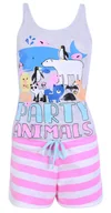 Piżamy damskie - Szaro-różowa piżama Party Animals XL - miniaturka - grafika 1
