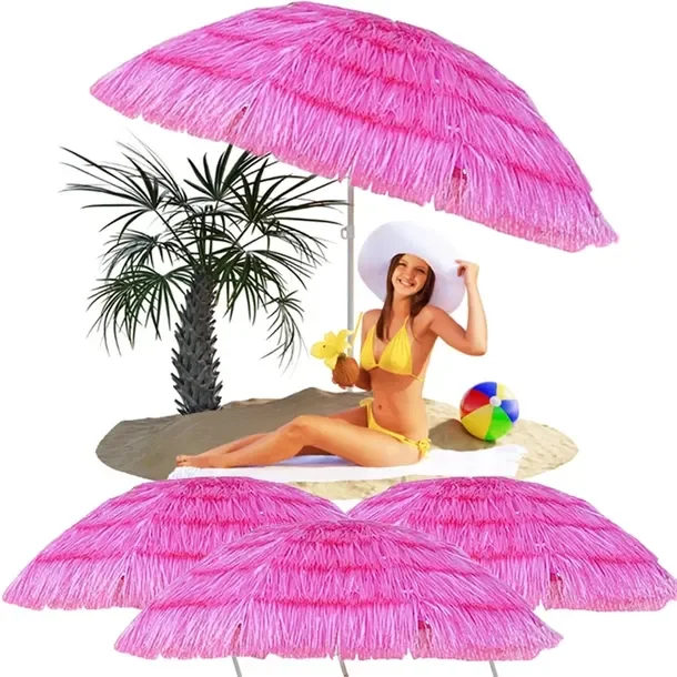 4 X Duży Parasol Plażowy Balkon Ogrodowy Hawajski Łamany Taras Plażę 150cm