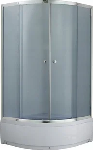 Savana Kabina prysznicowa narożna półokrągła z brodzikiem 90x90cm Drzwi przesuwne - Kabiny prysznicowe - miniaturka - grafika 1
