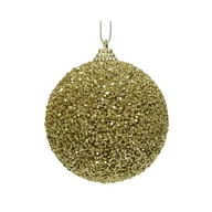 Bombki - Bombka piankowa dekorowana 8 cm złota 1 szt. - miniaturka - grafika 1