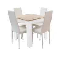 Stoły z krzesłami - Zestaw Stół Modern 80 Sw I 4 Białe Krzesła Nicea - miniaturka - grafika 1