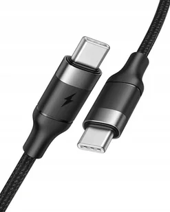 Kabel VEGER USB Typ C do typ C PD 100W 5A CC02 1,5m czarny oplot 150cm - Kable USB - miniaturka - grafika 1