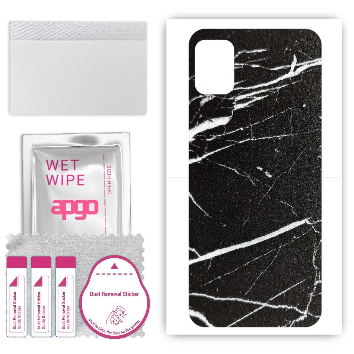 Folia naklejka skórka strukturalna na TYŁ do Nokia C02 - Marmur Ciemny - apgo SKINS