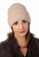 Czapki damskie - Czapka zimowa damska beżowa - miniaturka - grafika 1