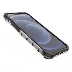 Honeycomb etui pancerny pokrowiec z żelową ramką iPhone 13 mini czarny - Etui i futerały do telefonów - miniaturka - grafika 11