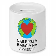 Skarbonki - SKARBONKA DLA BABCI NAJLEPSZA BABCIA NA ŚWIECIE z Nadrukiem ze Zdjęciem - miniaturka - grafika 1