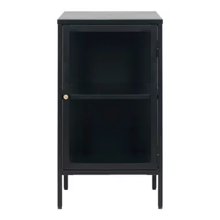 Czarna witryna Unique Furniture Carmel, wys. 85 cm - Witryny - miniaturka - grafika 1