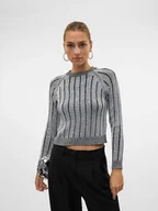 Swetry damskie - Vero Moda Sweter w kolorze szarym - miniaturka - grafika 1