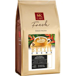 MK Cafe, Świeżo palona kawa ziarnista Brazil Crema 1kg - Kawa - miniaturka - grafika 1