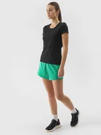 Spodnie sportowe damskie - 4F Spodenki dresowe damskie - zielone XS - miniaturka - grafika 1