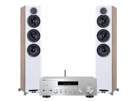 Zestawy stereo - Yamaha R-N602 srebrny + DEBUT REFERENCE F5 biały - miniaturka - grafika 1