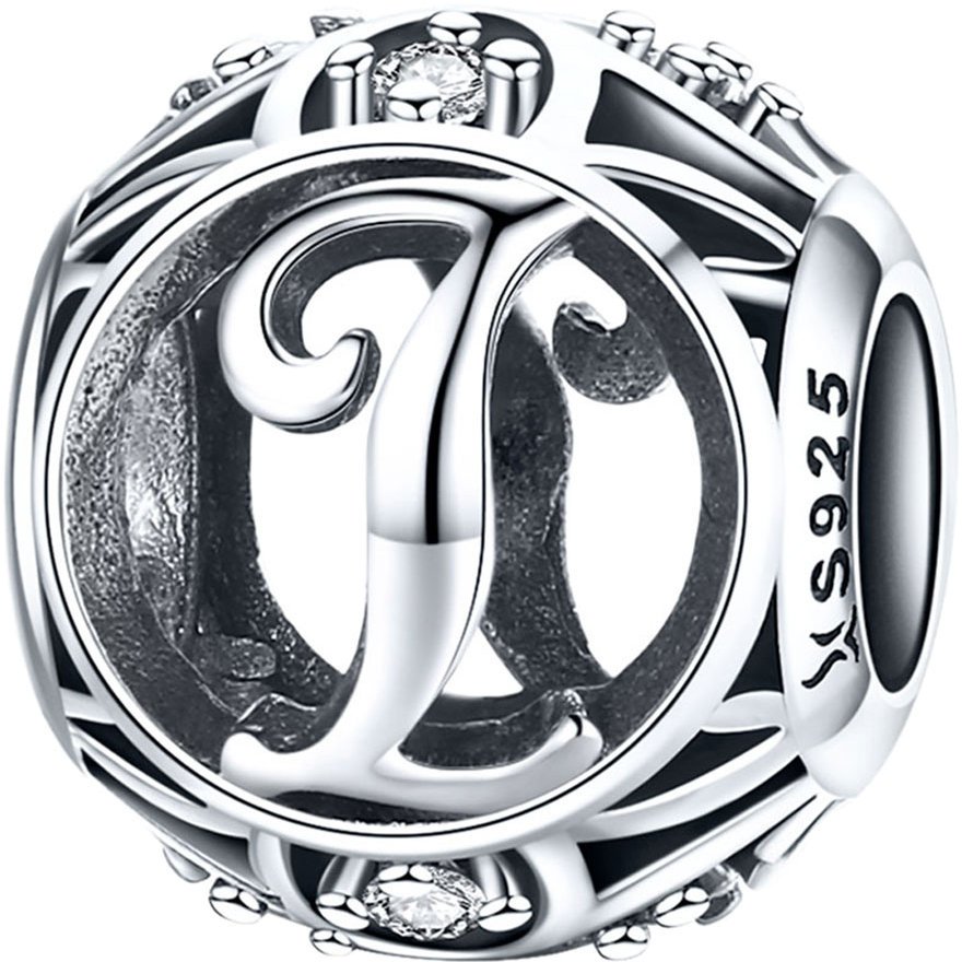 CHARMS LITERKA I srebro pr 925 koralik zawieszka