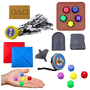 Zestaw 5 gier Squid Game Leantoys - gra - Gry planszowe - miniaturka - grafika 1