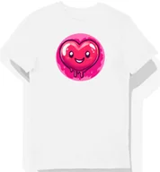 Koszulki męskie - Koszulka męska biała z nadrukiem serca Sanrio 3XL - miniaturka - grafika 1